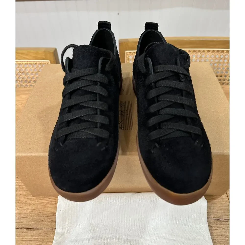 Feit Latex Low Suede Black Sneakers Unisex Size 5.5/6 US 36 EU NIB Italian